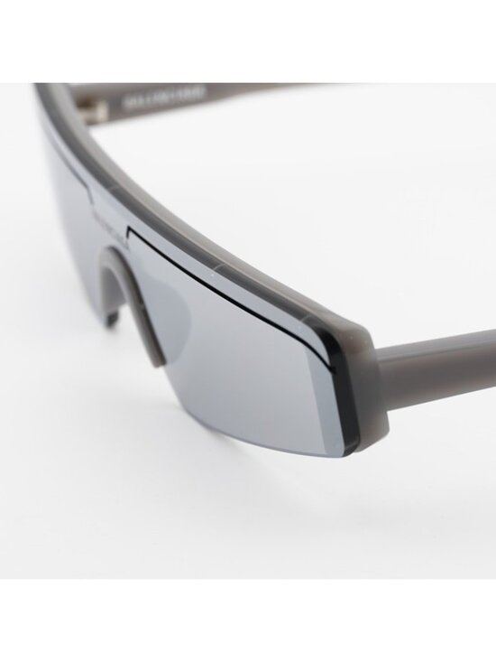 Balenciaga BB0003S 011 Sunglasses Grey Shield Frame, Silver Mirror Lenses main image 10